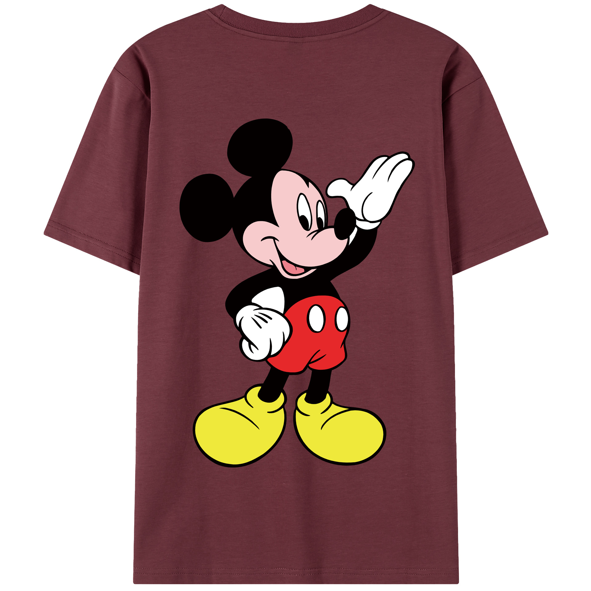 （画像用） ミッキーマウス Mickey Mouse 綿100％半袖Tシャツ（背面プリント）